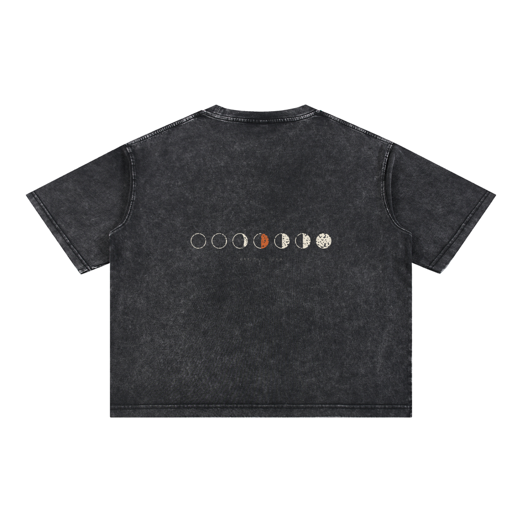 Phases Tee - Washed Black Boxy Tee