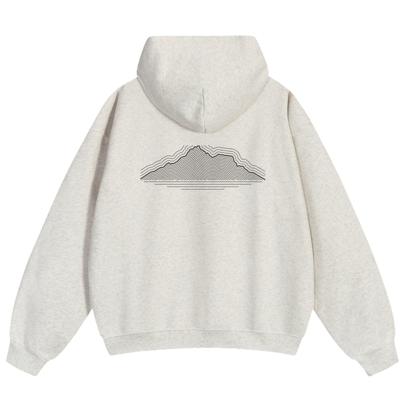 Contour hoodie, back view