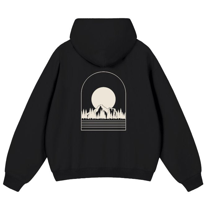 Window hoodie, back view